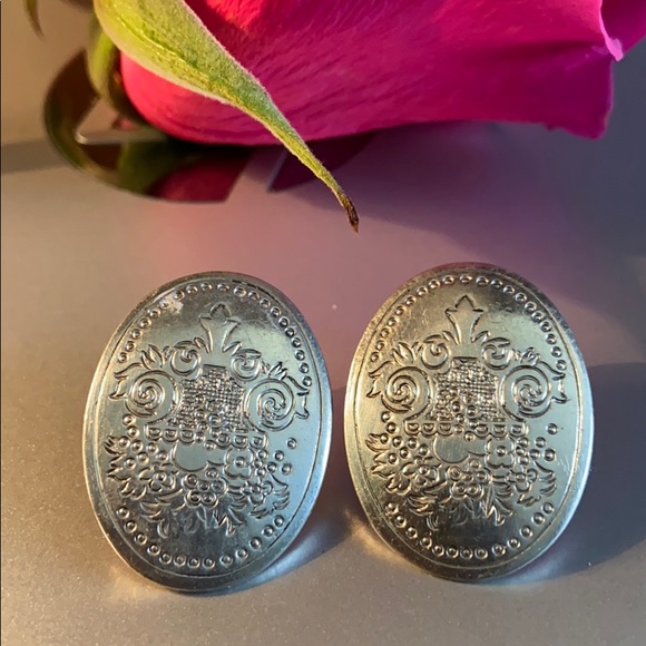 Vintage Kirk Stieff Pewter Earrings - Picture 4 of 6